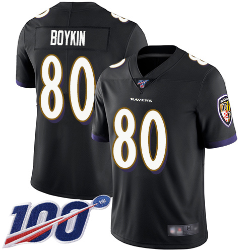 Baltimore Ravens Limited Black Men Miles Boykin Alternate Jersey NFL Football 80 100th Season Vapor Untouchable